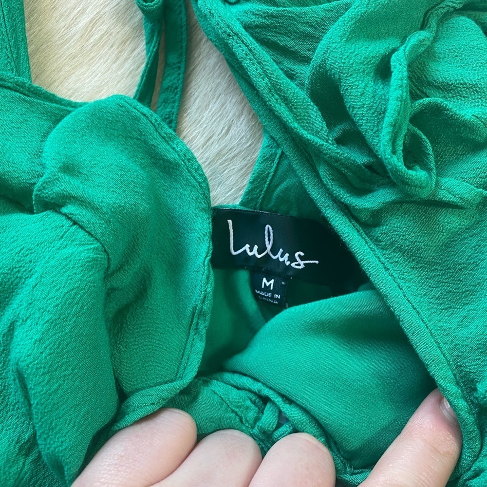Lulus Carmela Green Ruffled Mini Dress - Picture 7 of 8